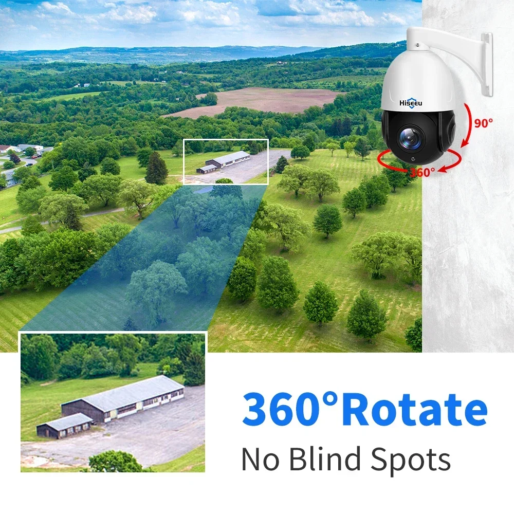 Poe Security Camera 8Mp 4K - Caméra PTZ IP66 30X Zoom Optique