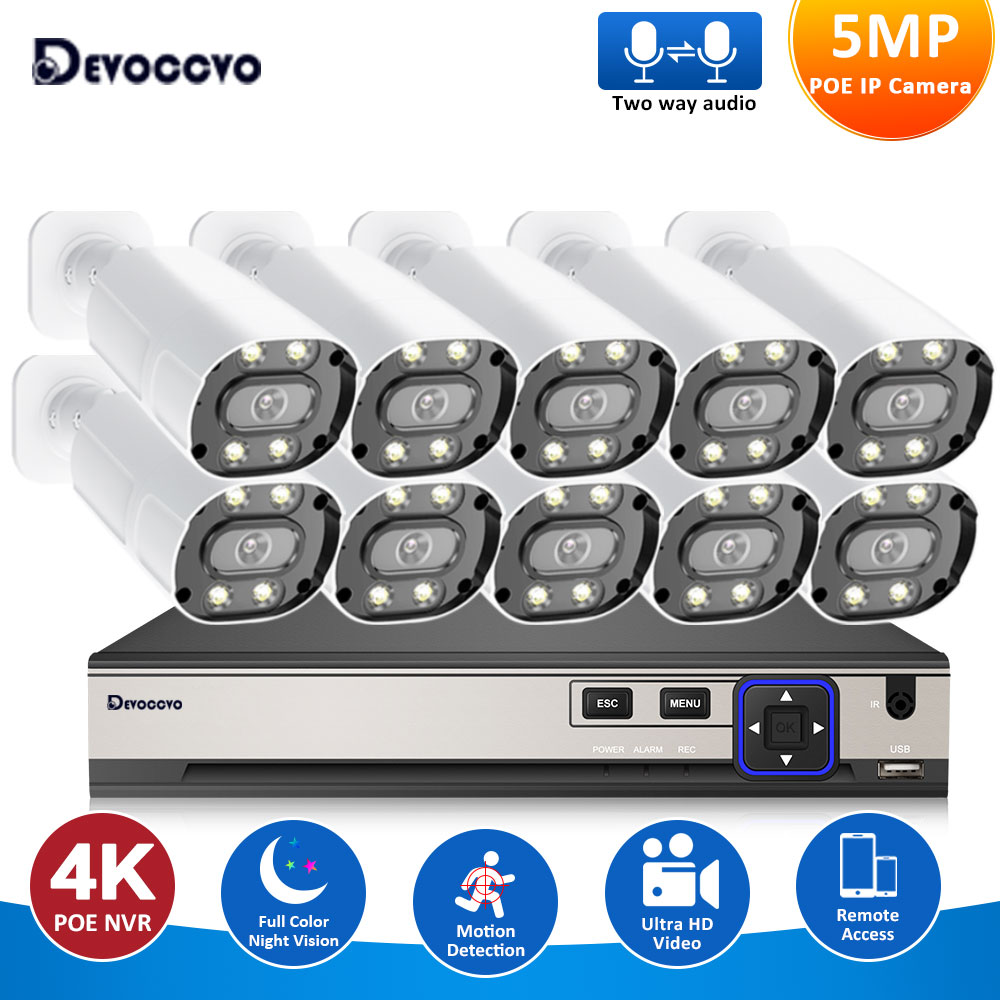 Cctv Nvr System 8 Channel 4K Poe - Kit de système de caméra de