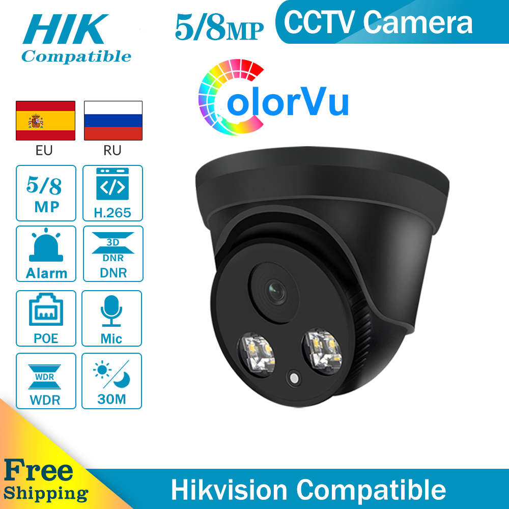 Hikvision Ip Camera 8Mp Dome - Hikvision-Caméra de surveillance IP POE HD