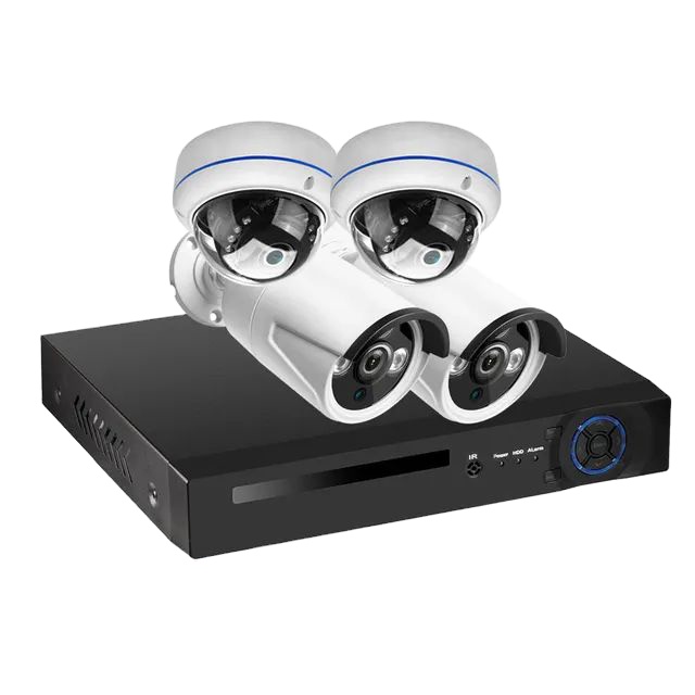 Nvr Kit 4 Camera 5Mp Poe - Kit de caméra CCTV POE 4MP