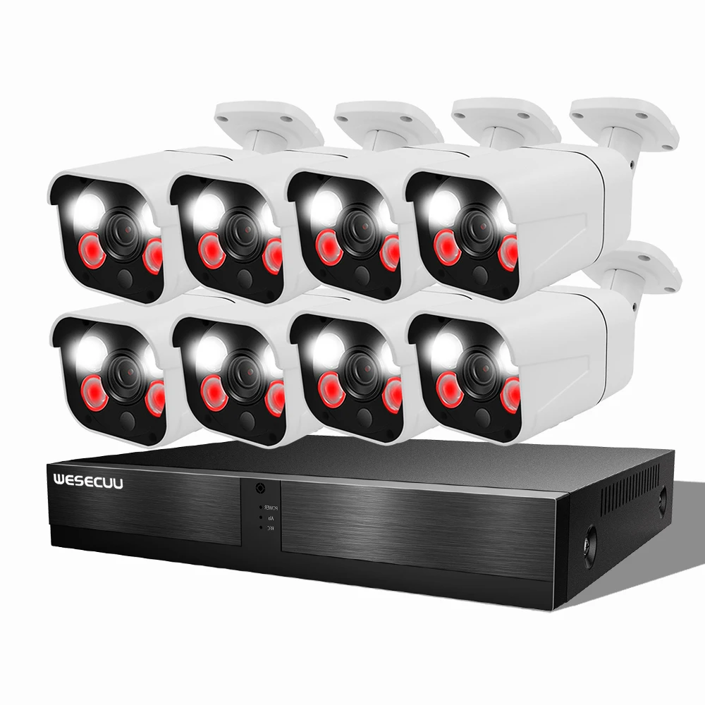 Nvr Kit 4 Camera 5Mp Poe - Système de caméra de sécurité domestique