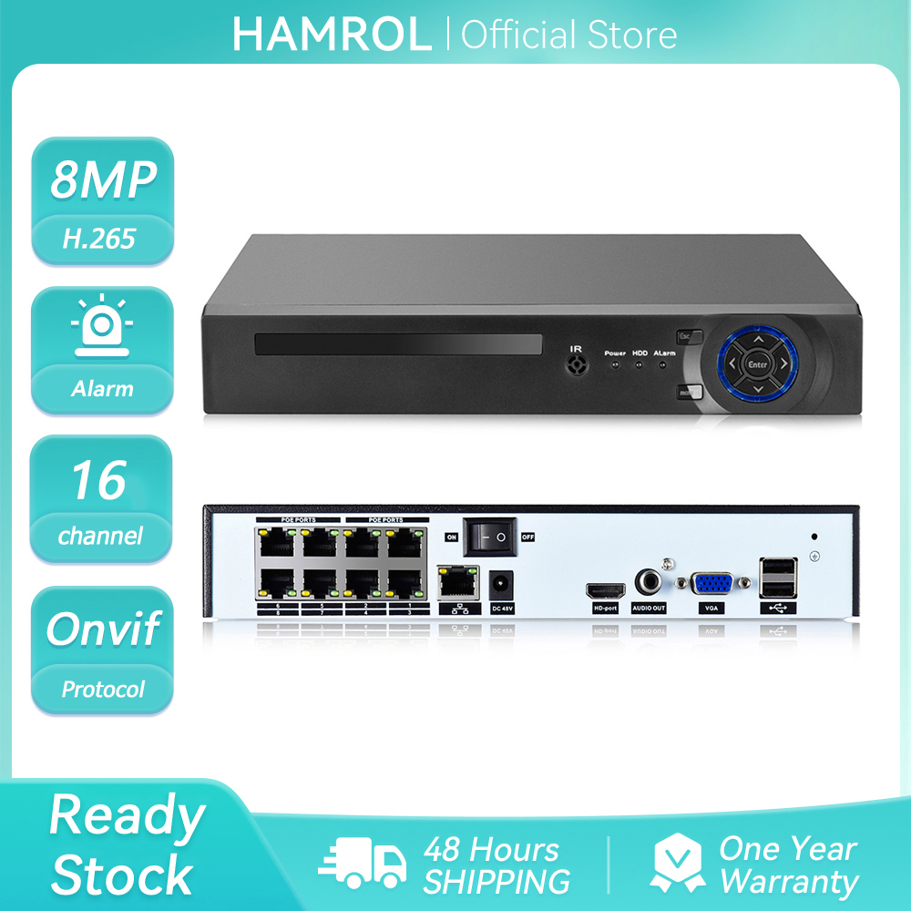 Nvr 16 Channel 4K H265 - 4K 8MP Ultra HD POE NVR