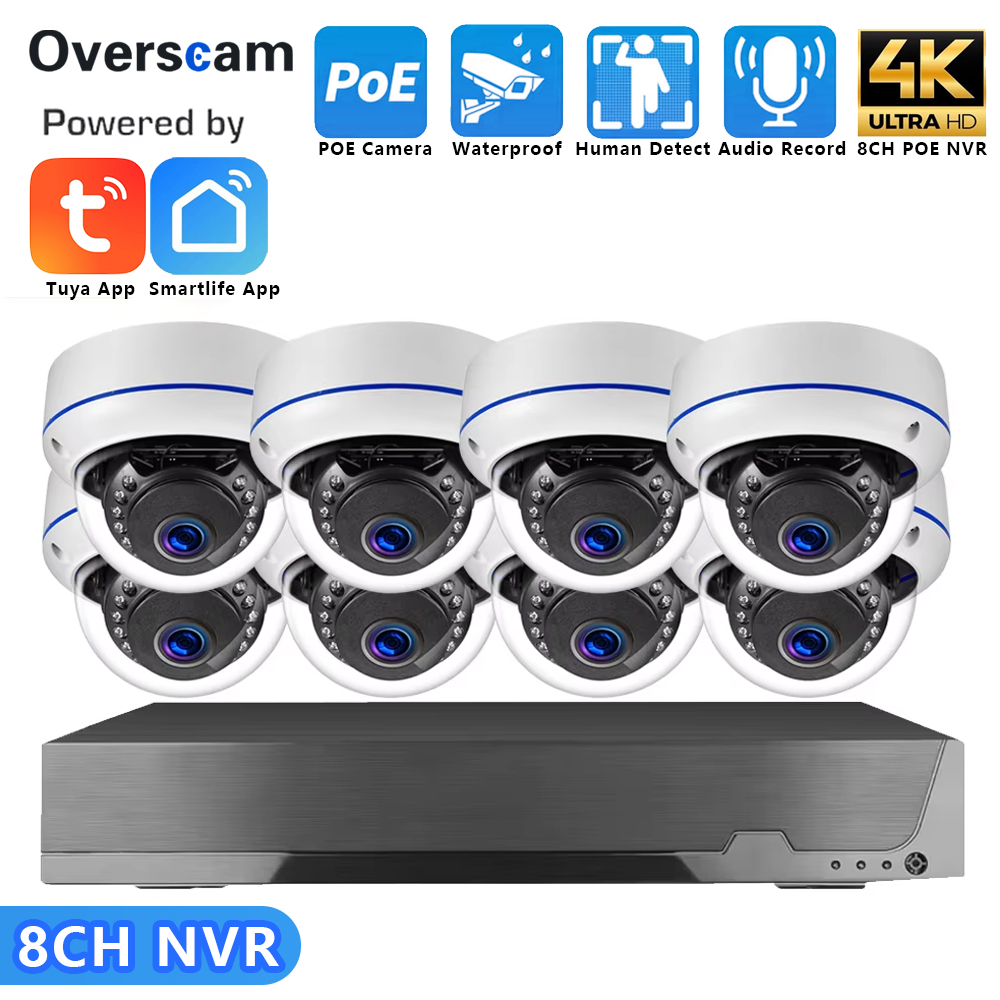 Cctv Nvr System 8 Channel 4K Poe - Système de caméras de sécurité 4K