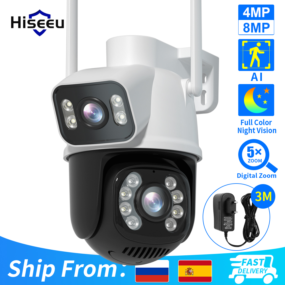Cctv Camera System 8 Camera Wireless - Caméra IP Wifi PTZ Hiseeu 4K