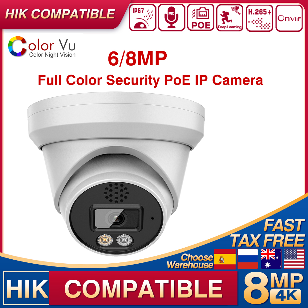 Hikvision Ip Camera 8Mp Dome - Hikvision Compatible 4K 8MP 6MP ColorVu