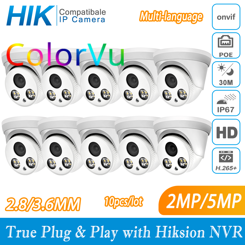 Hikvision Ip Camera 8Mp Dome - Hikvision-Caméra CCTV de sécurité domestique, Compatible