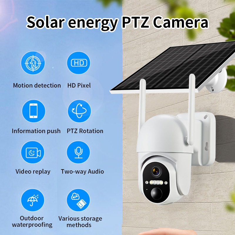 Security Camera System Solar 4G - Caméra Dôme PTZ Sans Fil 4G/IP