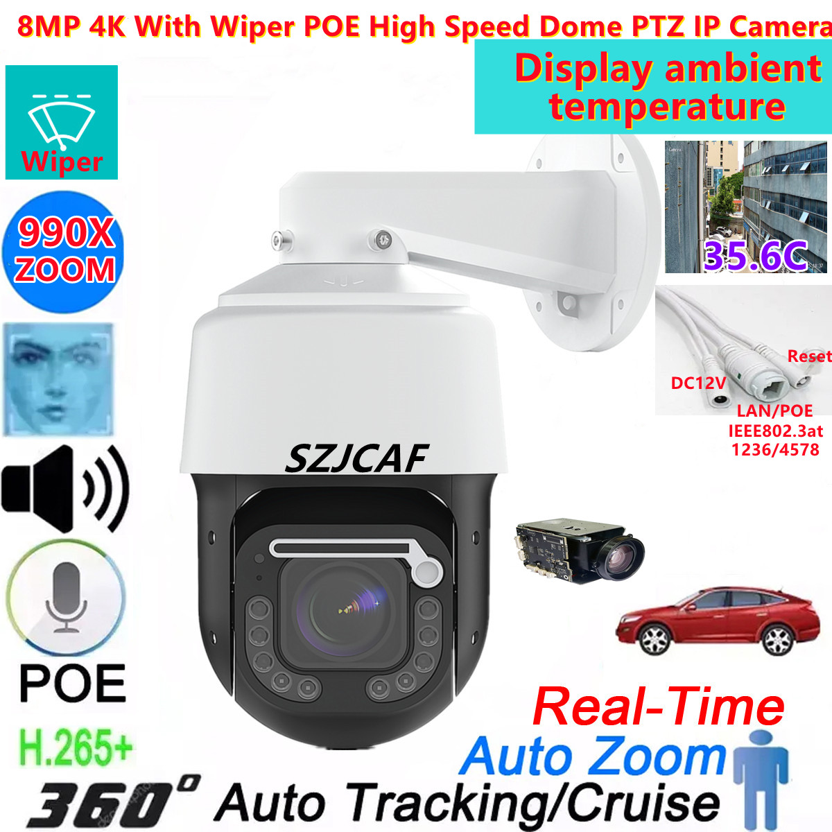 Hikvision Ip Camera 8Mp Dome - Caméra de surveillance extérieure PTZ IP