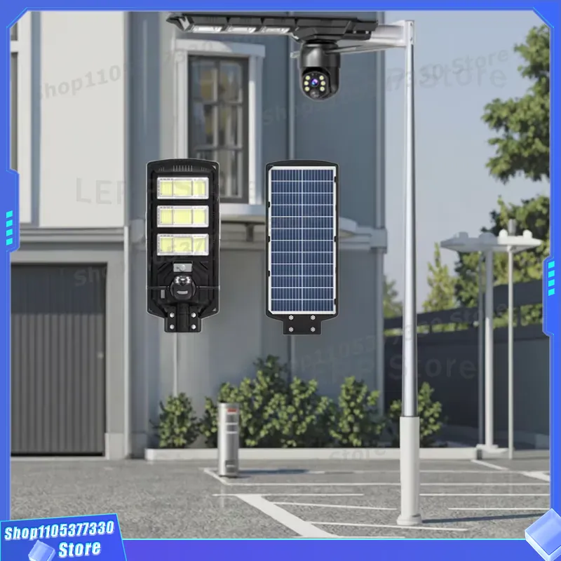 Security Camera System Solar 4G - Lampe solaire de rue extérieure en