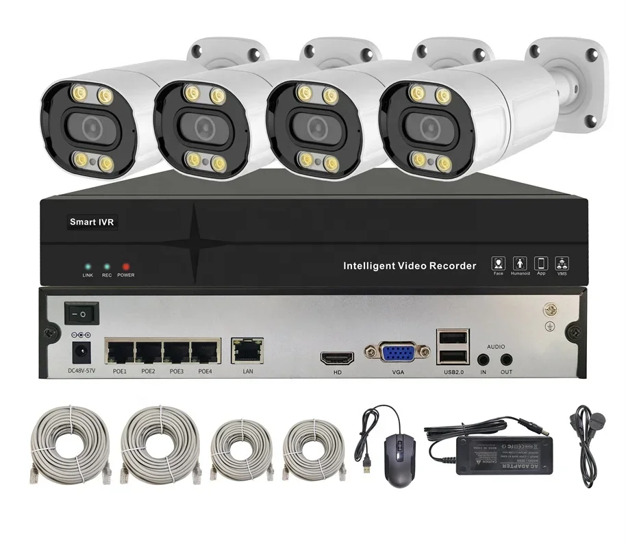 Kit Système de Surveillance CC - Nvr Kit 4 Camera 5Mp Poe avis et prix