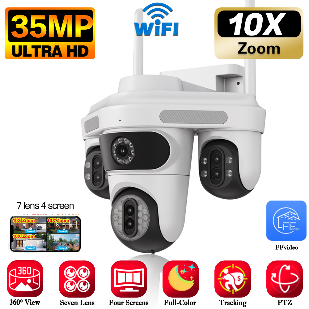 35MP 7 objectifs 4 écrans Wifi - Ip Camera 4K 8Mp Outdoor Ptz avis et prix