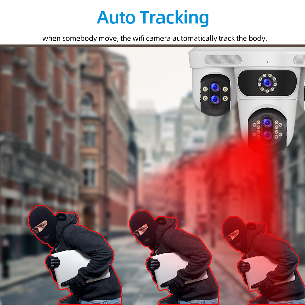 35MP 7 objectifs 4 écrans Wifi - Ip Camera 4K 8Mp Outdoor Ptz avis et prix