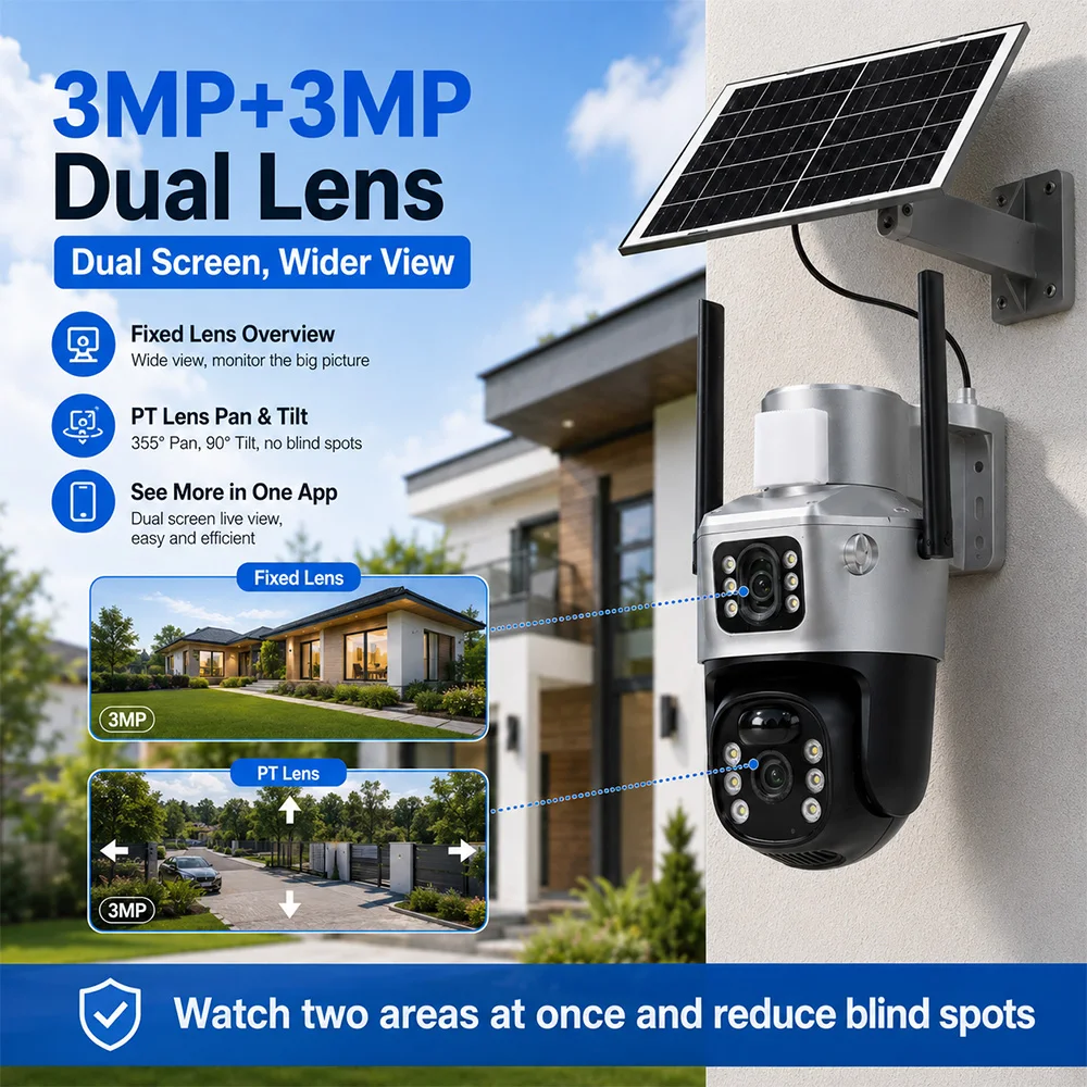 Caméra de sécurité solaire 4G, - Security Camera System Solar 4G avis et prix