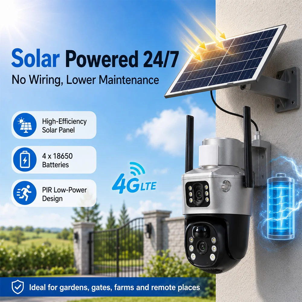 Caméra de sécurité solaire 4G, - Security Camera System Solar 4G avis et prix