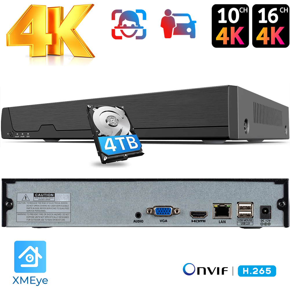 XMeye-Enregistreur vidéo en ré - Nvr 16 Channel 4K H265 avis et prix