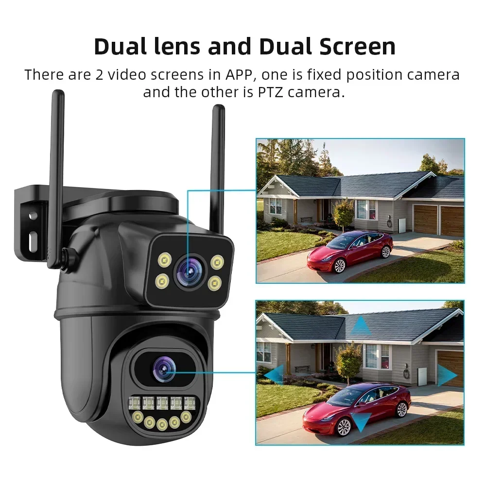 Caméra de sécurité PTZ à doubl - Ip Camera 4K 8Mp Outdoor Ptz avis et prix