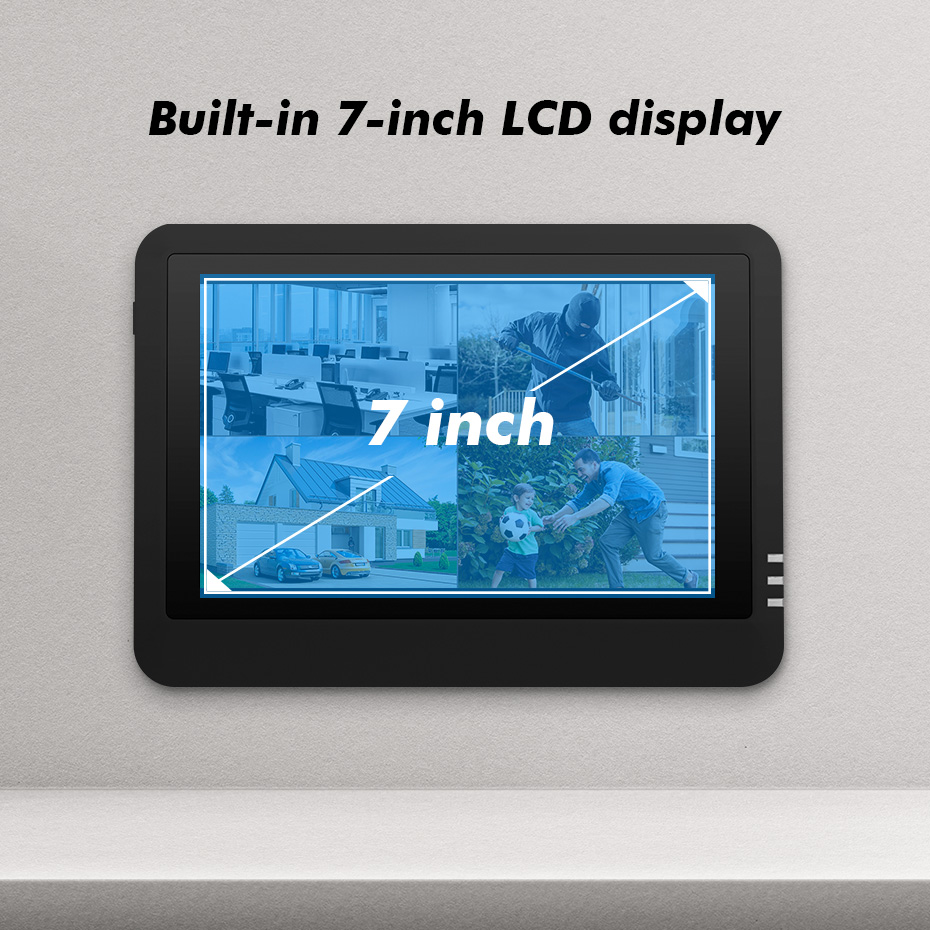 FUERS 7 pouces NVR écran 8CH s - Cctv Camera System 8 Camera Wireless avis et prix