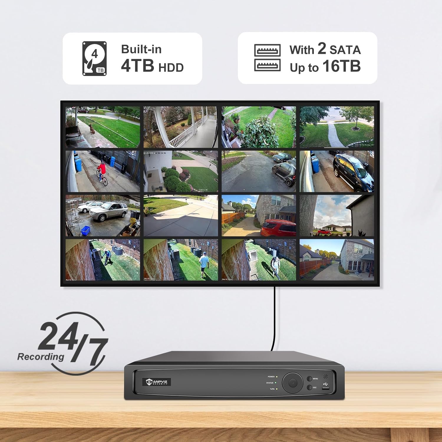 Anpviz 12MP NVR 32 canaux PoE  - Nvr Poe Switch 16 Port avis et prix