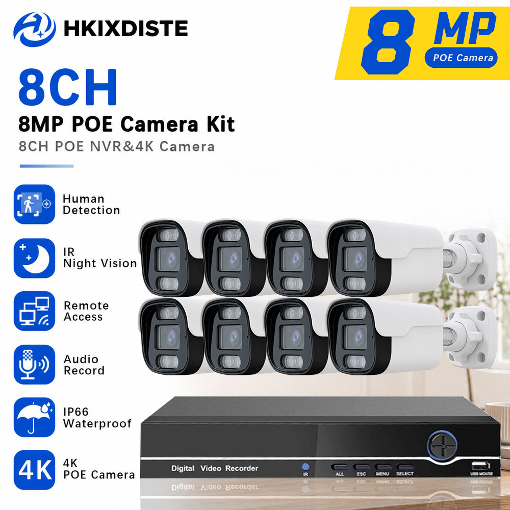 Système de sécurité NVR POE 10 - Nvr Kit 4 Camera 5Mp Poe avis et prix