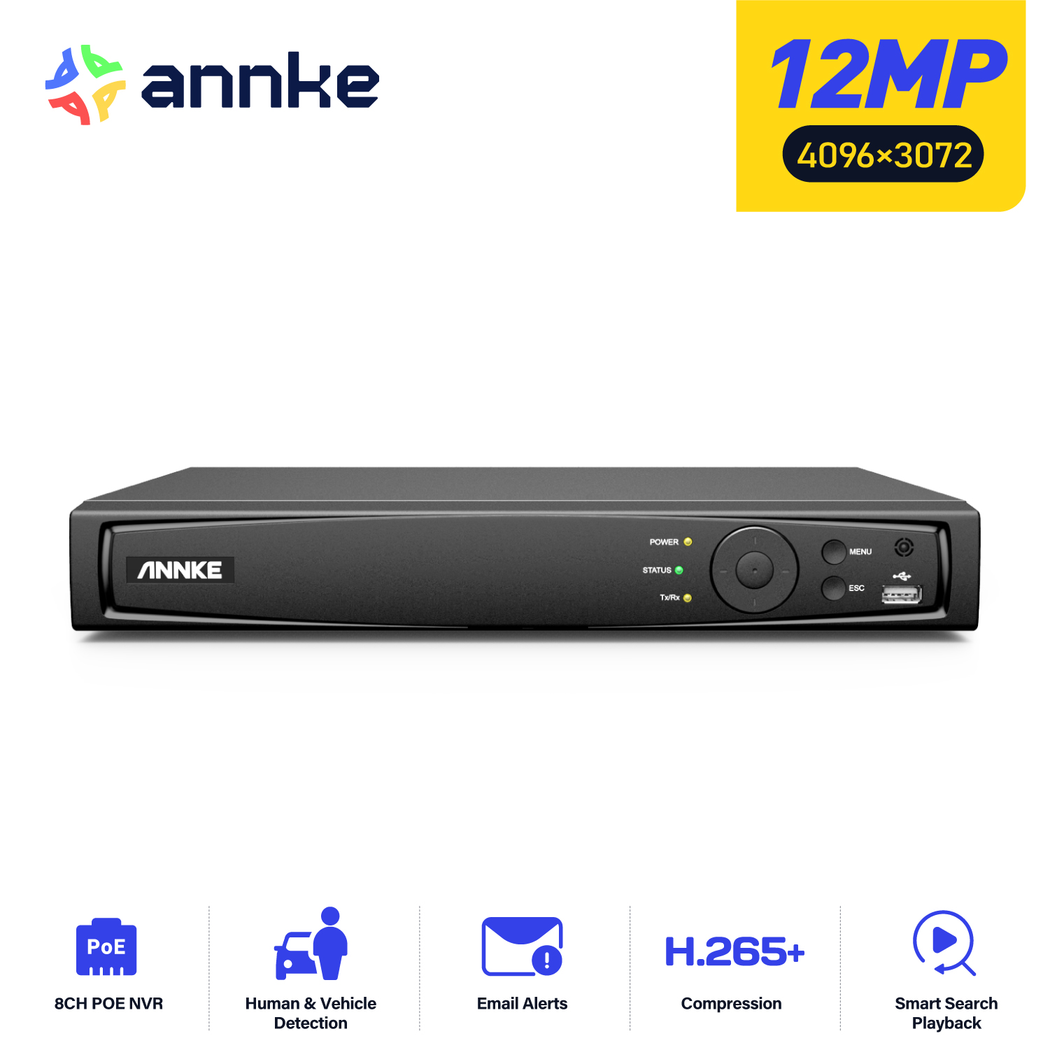 ANNKE 8CH 16CH 12MP POE enregi - Dahua Nvr 16 Channel avis et prix