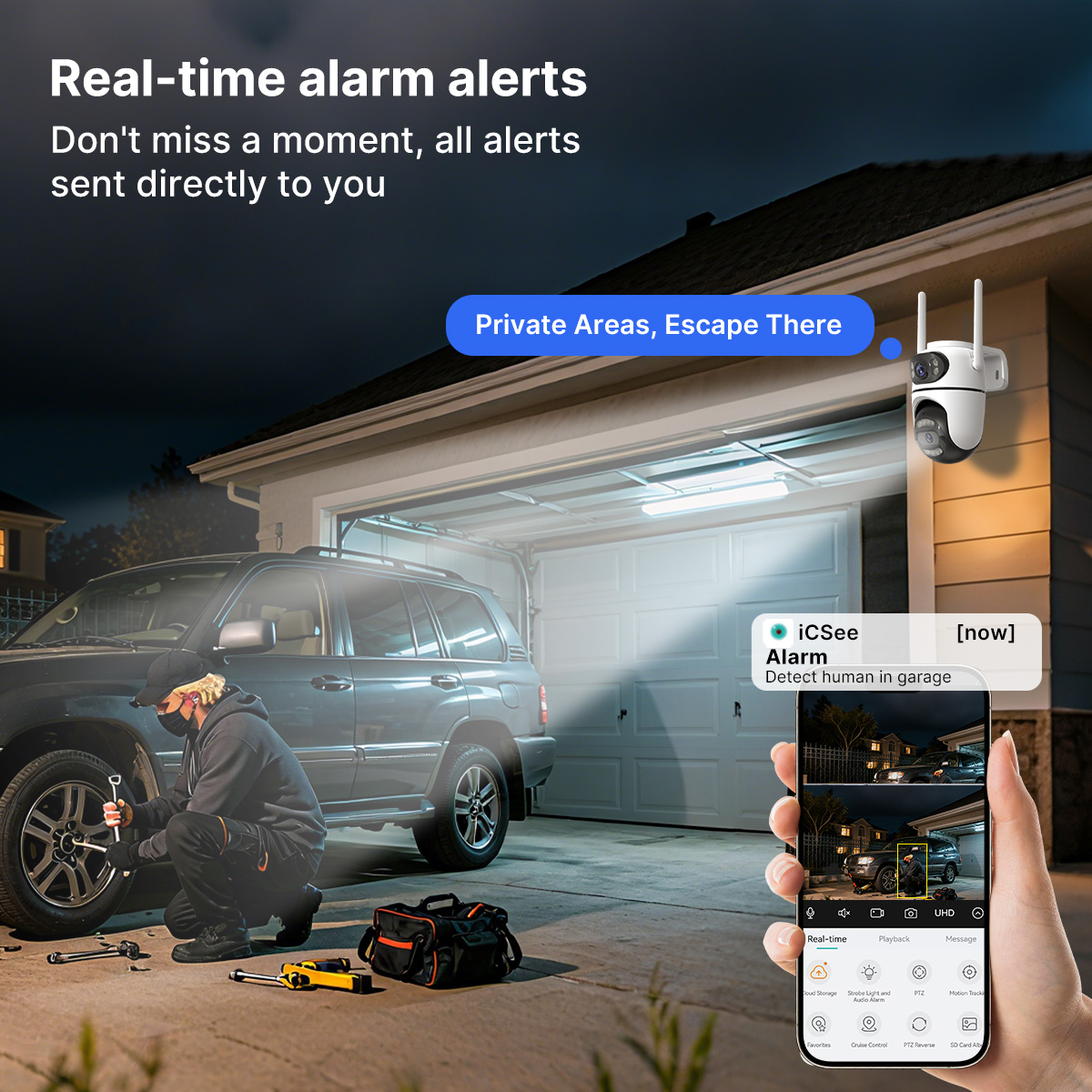 Caméra PTZ Wifi HD 4K 8MP, app - Ip Camera 4K 8Mp Outdoor Ptz avis et prix