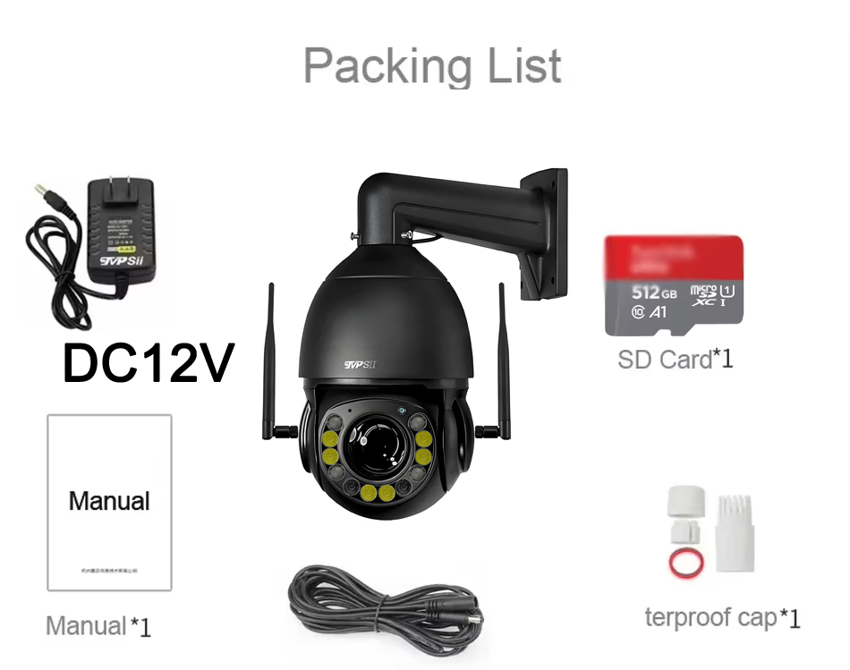 Camhi Max.512G Laser Pleine Co - Ip Camera 4K 8Mp Outdoor Ptz avis et prix