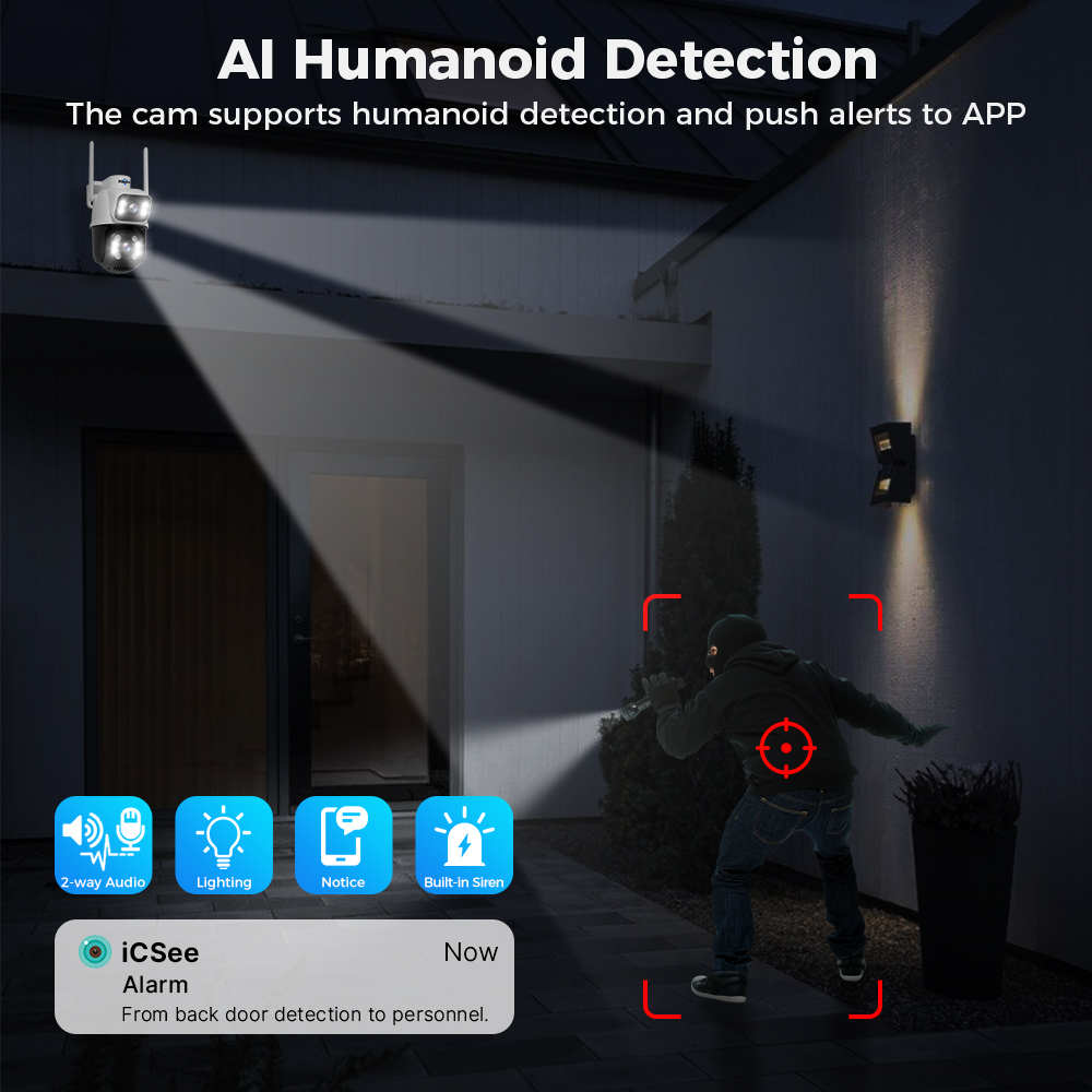 Caméra de surveillance Wifi Hi - Ip Camera 4K 8Mp Outdoor Ptz avis et prix